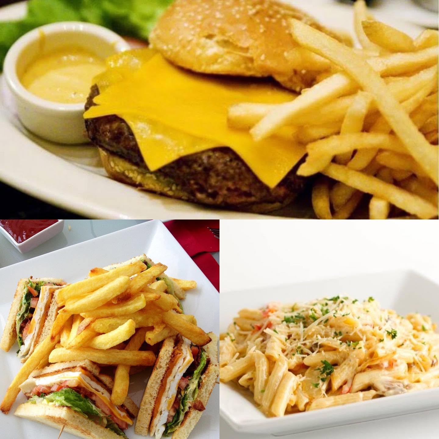 Burger, Club & Pasta